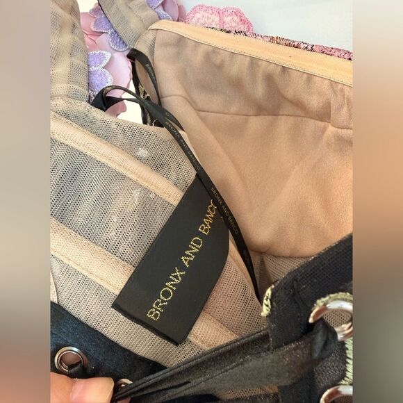 NWOT Bronx and Banco Jasmine Black Multi Off Shoulder Gown - Picture 11 of 16